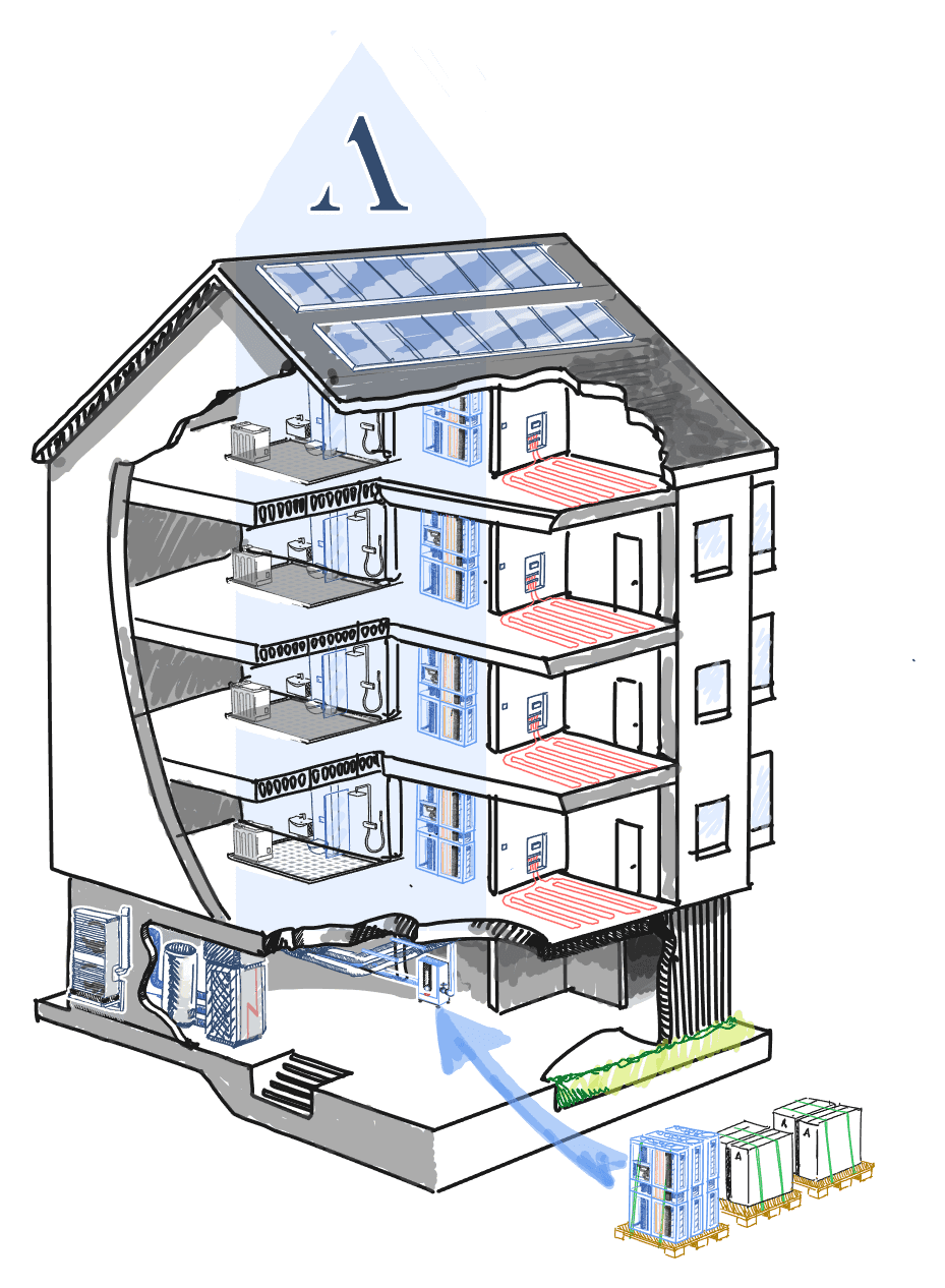 ASENSI building, building-services systems