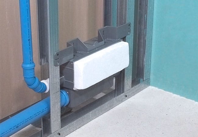 X-WALL wall-mounted shower trap - plasterboard wall
