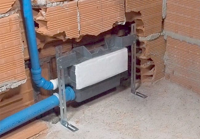 X-WALL wall-mounted shower trap - masonry wall